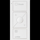 Lutron 3-Button with Raise/Lower and Preset, Pico Smart Remote, with Shade Icons and Text ("Shade") - Snow