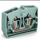 2-conductor center terminal block; without push-buttons; 2.5 mm; CAGE CLAMP; 2,50 mm; gray