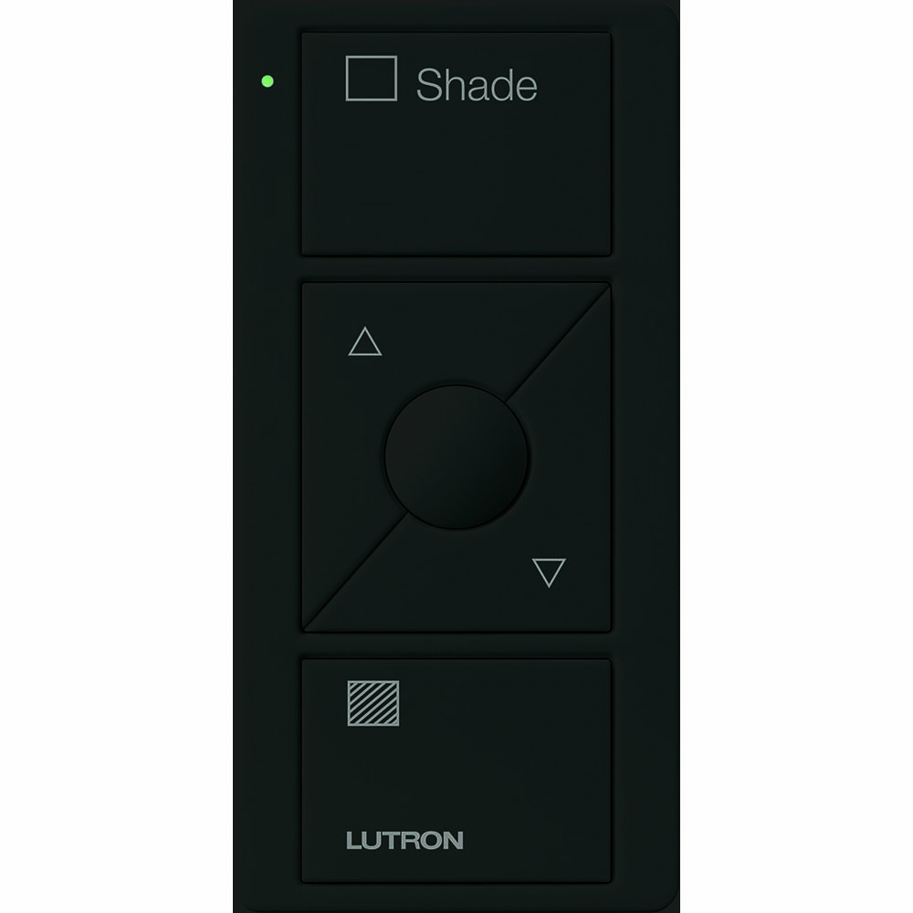 PJ2-3BRL-GBL-S02 Original 3-Button Pico Smart Remote with Raise/Lower and Preset with Shade Icons and Text, Black