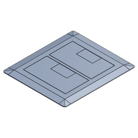 E9762S Carlon Multi-Gang Non-Metallic Floor Box Cover, 8-1/4 in L x 7.13 in W, Thermoplastic