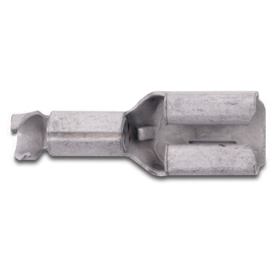 B14-250F Sta-Kon Female Disconnect, 16 to 14 AWG Conductor, 0.25 in W x 0.032 in THK Tab, Brazed Seam Barrel, Brass, Metallic, Non-Insulated