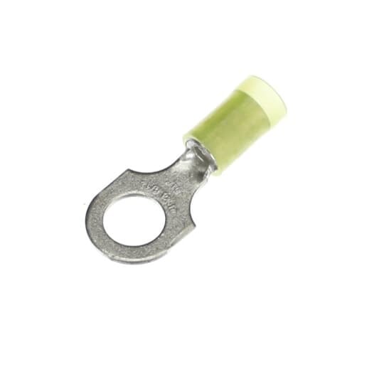 RC10-516 Sta-Kon RC Series Insulated Ring Terminal, 12 to 10 AWG Conductor, 1.21 in L, Insulation Grip Sleeve Barrel, Copper, Yellow
