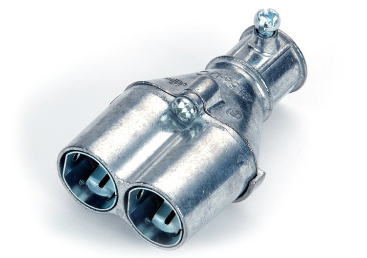 Mighty-Merge Transition Fittings, 1/2" EMT to Duplex AC/MC Coupling