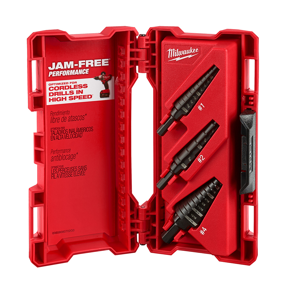 48-89-9221 Step Drill Bit Set, 3 Pieces, HSS, Black Oxide