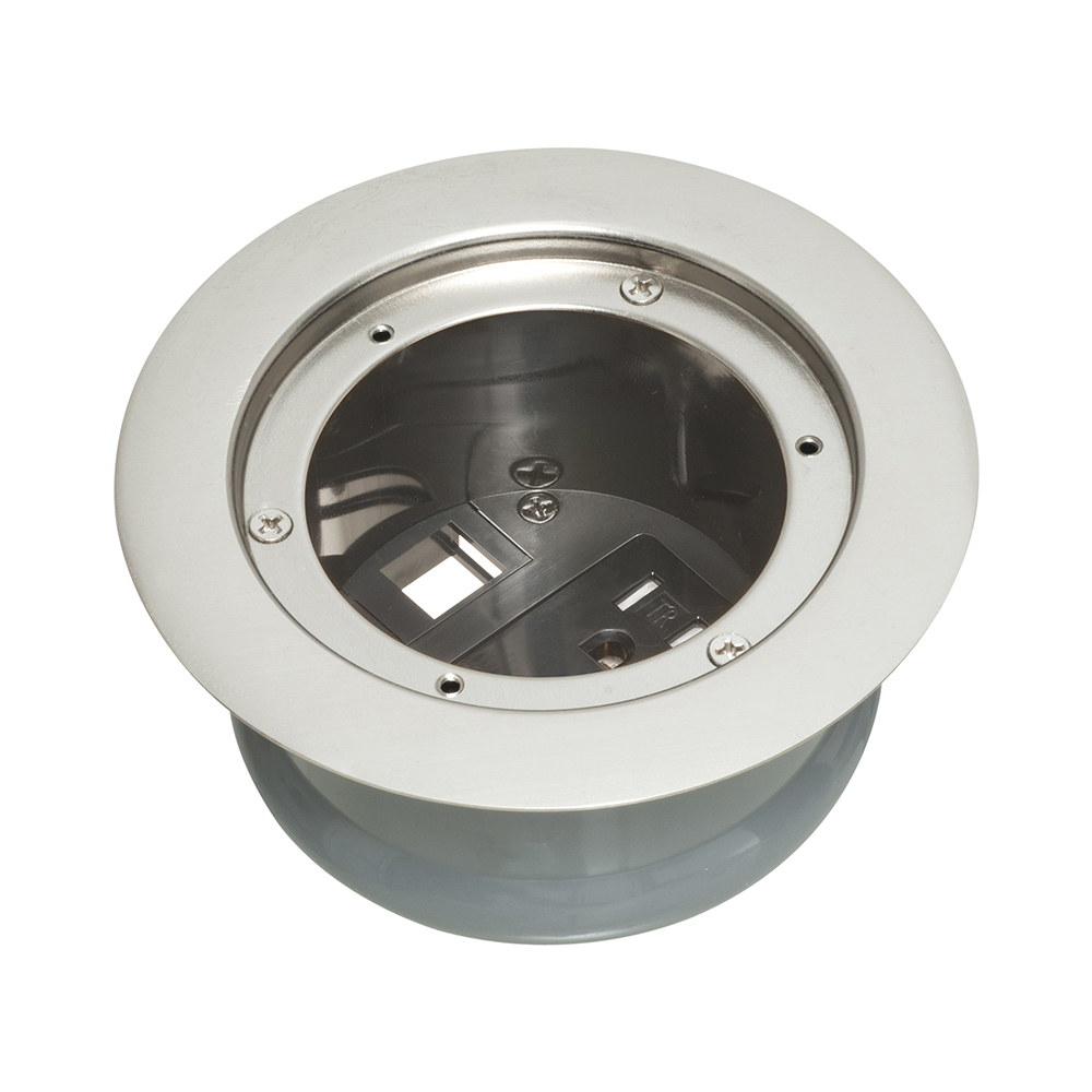 FLBC4580NL Cover Kit, 5-5/8 in Dia, Blank and Slotted Cover, Brass