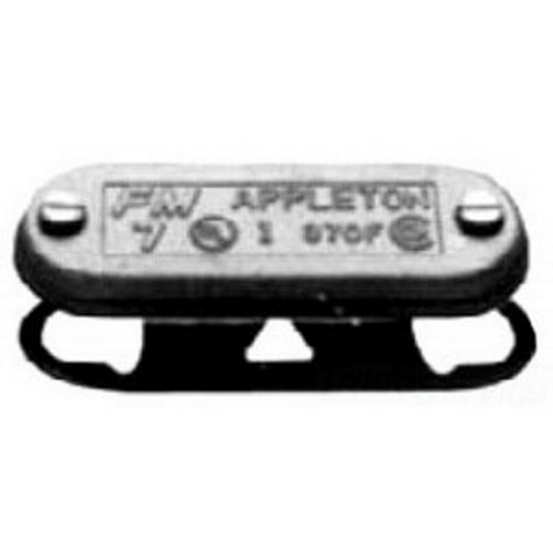 APP170IGSA Unilets Form-IN-Place Conduit Body Cover With Integral Gasket, 1/2 in Hub, For Use With FM7 Unilet Conduit Outlet Body, Stamped Aluminum, Natural