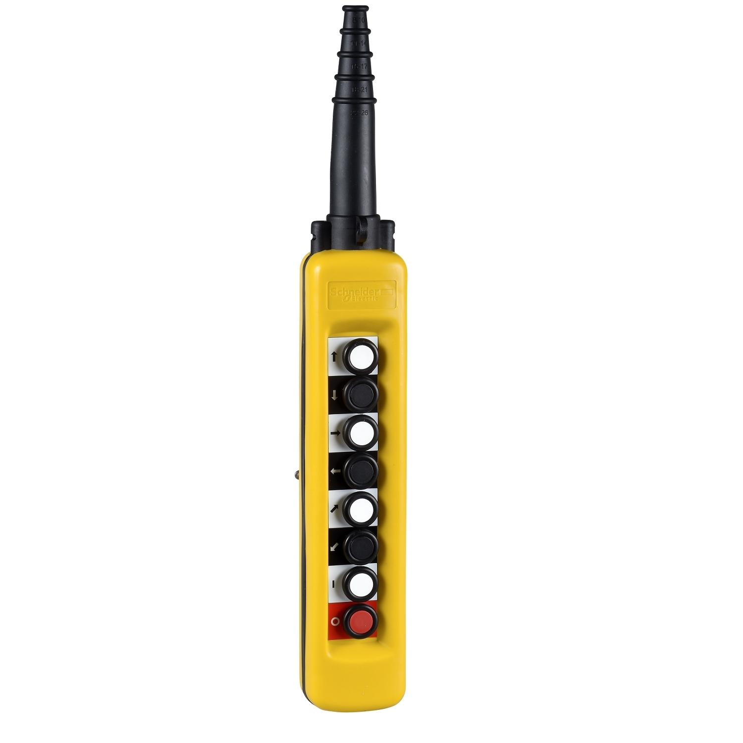 XACA881 Harmony Double Insulated Pendant Control Station With Mechanical Interlocking, 1NO-1NC 1 Form A/1 Form B Contact, 8 Operators