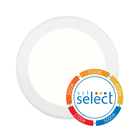6 Inch RCD Disk Light, CCT Selectable, 900 Lumen, 15W, 120V, White