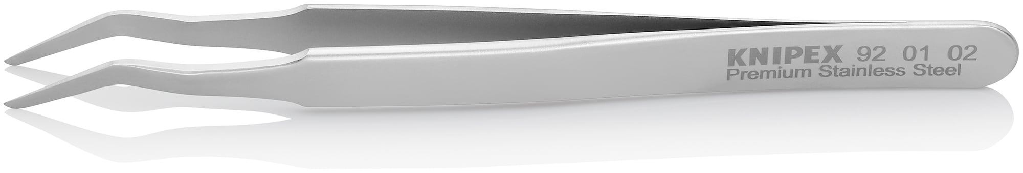 Premium Stainless Steel Positioning Tweezers-35°Angled-SMD, 4 3/4 in., 0.15 mm TT, 1.50 mm TW