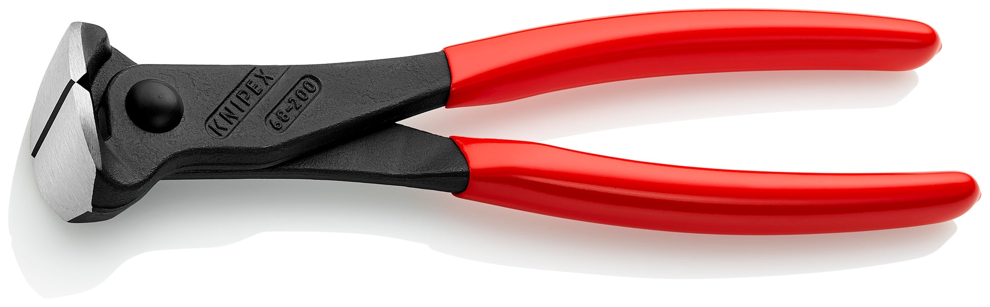 End Cutting Nippers, 8 in., Plastic Coating, Polished, Bulk