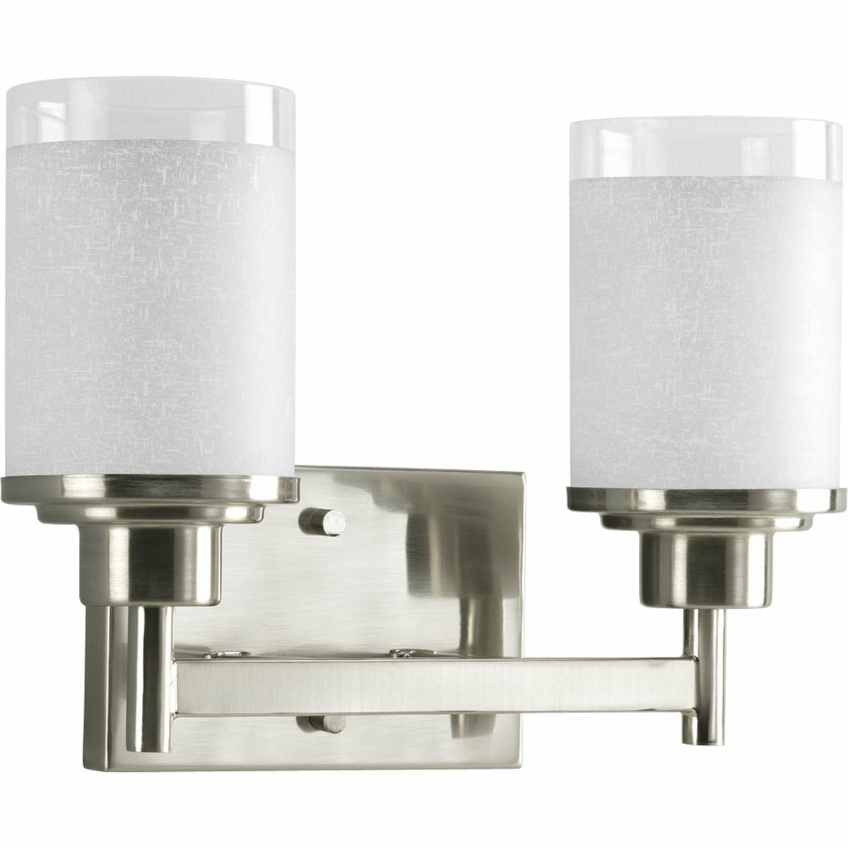 P2977-09 Alexa Bath and Vanity Light, (2) A19 Lamp, 120 V AC, Brushed Nickel Plated Housing