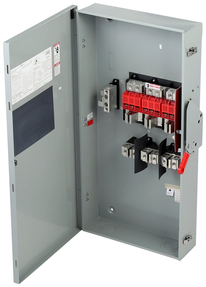 HF325NRA Type VBII Fusible Heavy Duty Single Throw Safety Switch With Neutral, 240 V AC, 400 A, 50 hp, 125 hp, 3 Poles