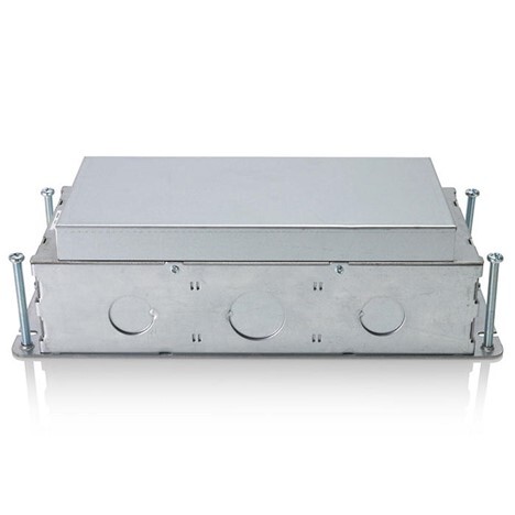 FBDR3 Rectangle Concrete Floor Box, Steel, 3 Gangs