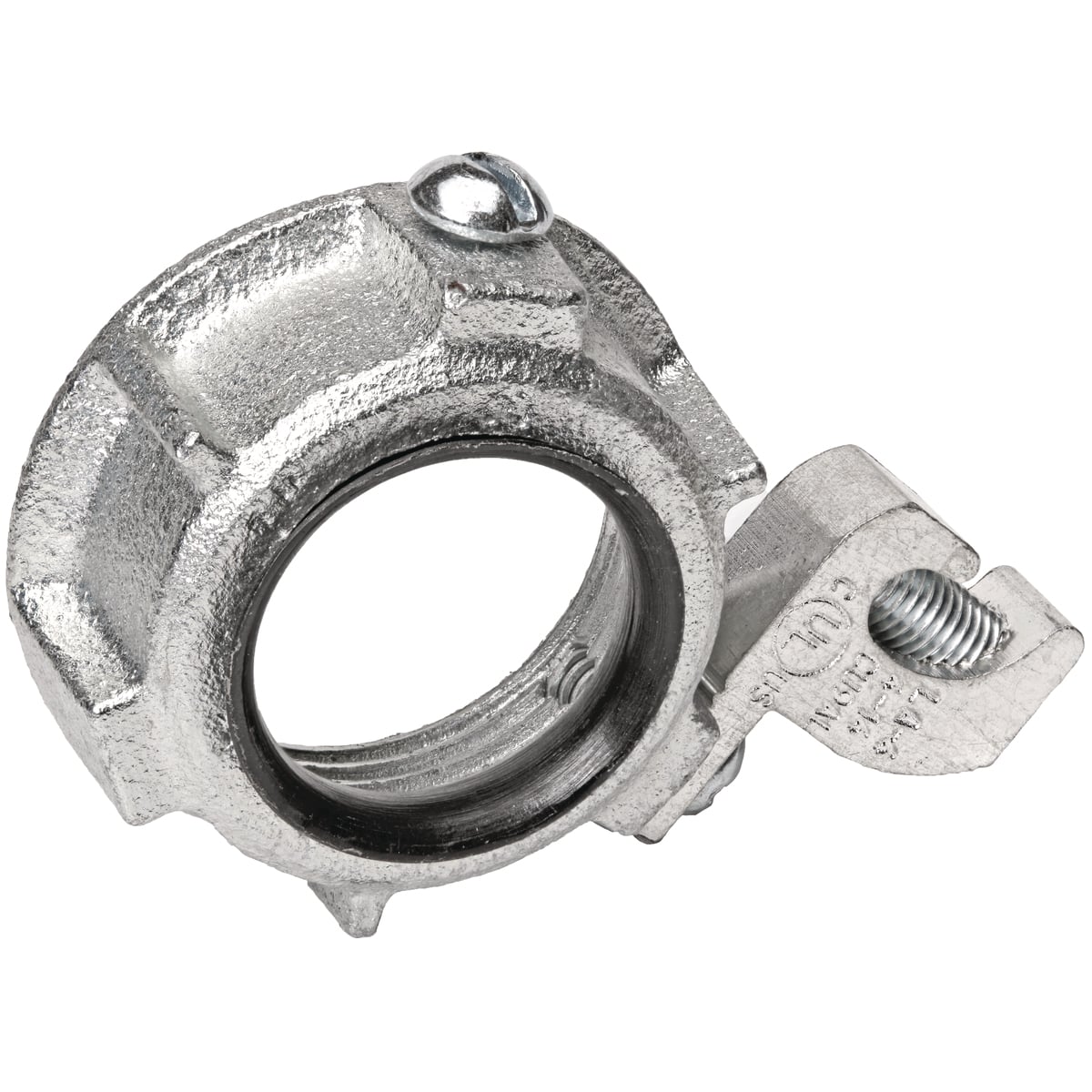 BUIG2 Insulated Grounding Bushing, 3/4 in Trade, 14 AWG Solid Wire Min, 4 AWG Stranded Wire Max, 11/16 in ID x 1-13-32 in OD Dia, Malleable Iron