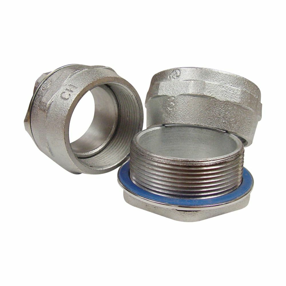 HUB10 Space Saver Conduit Hub, 4 in, For Use With IMC/Rigid Conduit, Malleable Iron, Electro-Plated Zinc