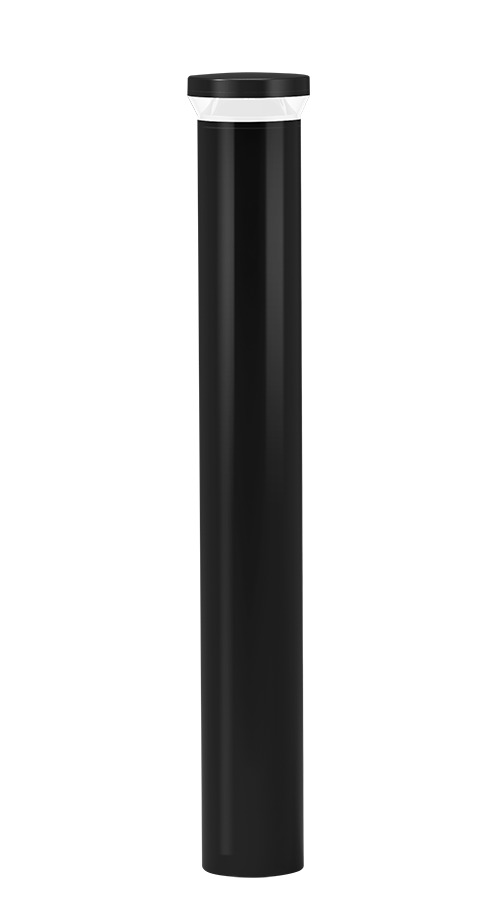 BLEDR24NK Round Standard Bollard Light,) LED Lamp, 23 W Fixture, 120 to 277 V AC, Black Housing