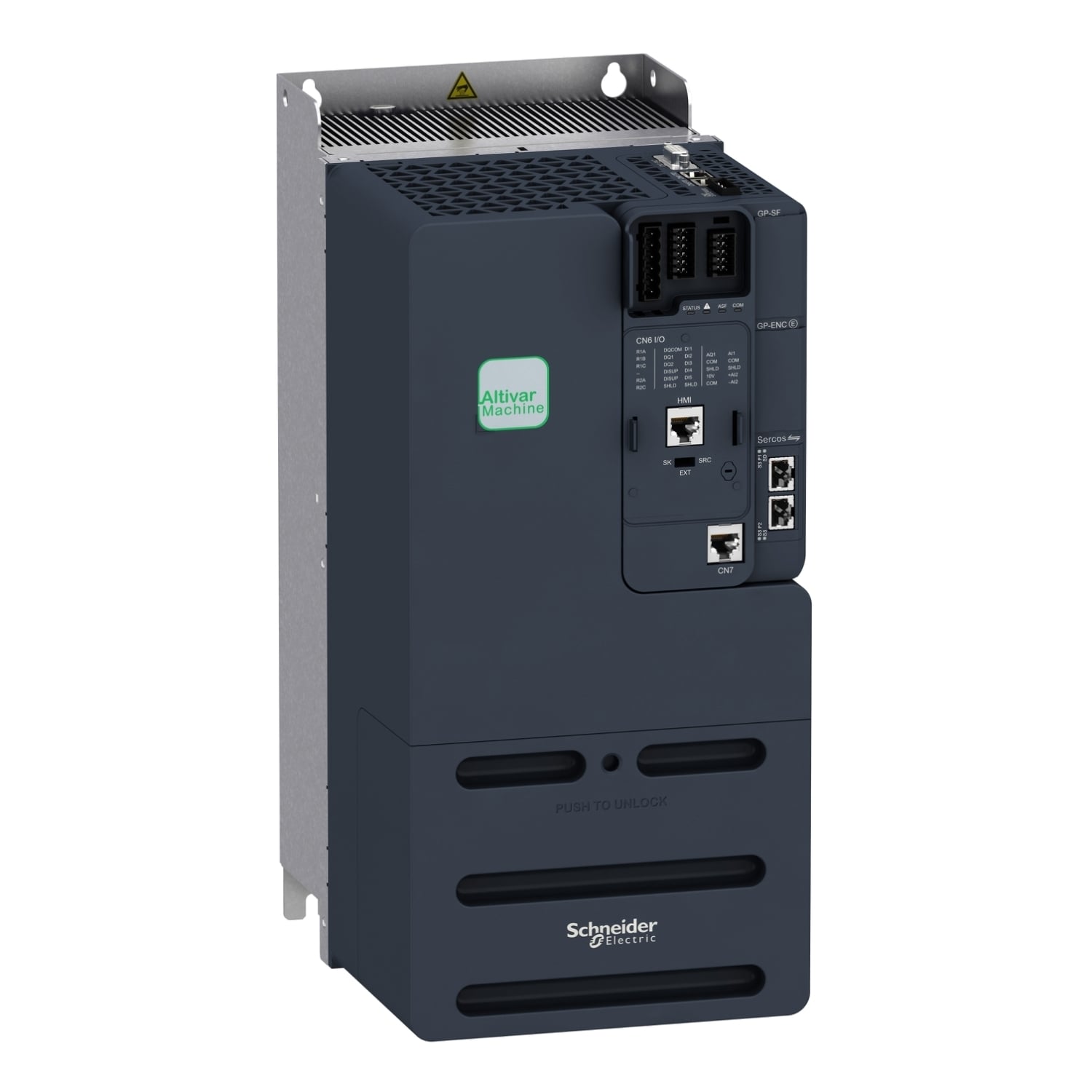 ATV340D15N4S 3-Phase Standard Variable Speed Drive, 380 to 480 V, 32 A, 25 hp, 7.09 in W x 9.80 in D
