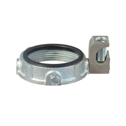 Grounding Bushing; 2 Inch, Threaded, Malleable Iron, Zinc-Electro Plated
