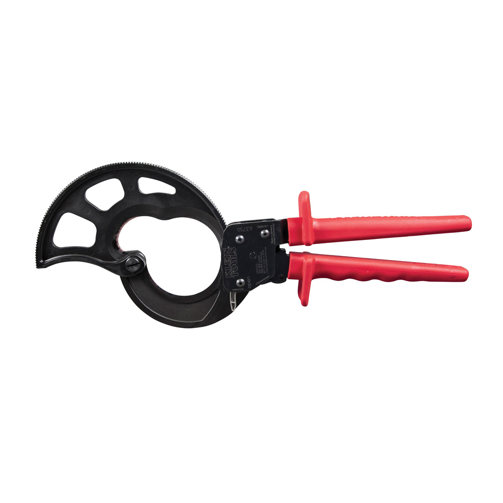 63750 Ratcheting Cable Cutter, 1000 kcmil Cable/Wire, 12-1/8 in OAL, Hard Steel Jaw