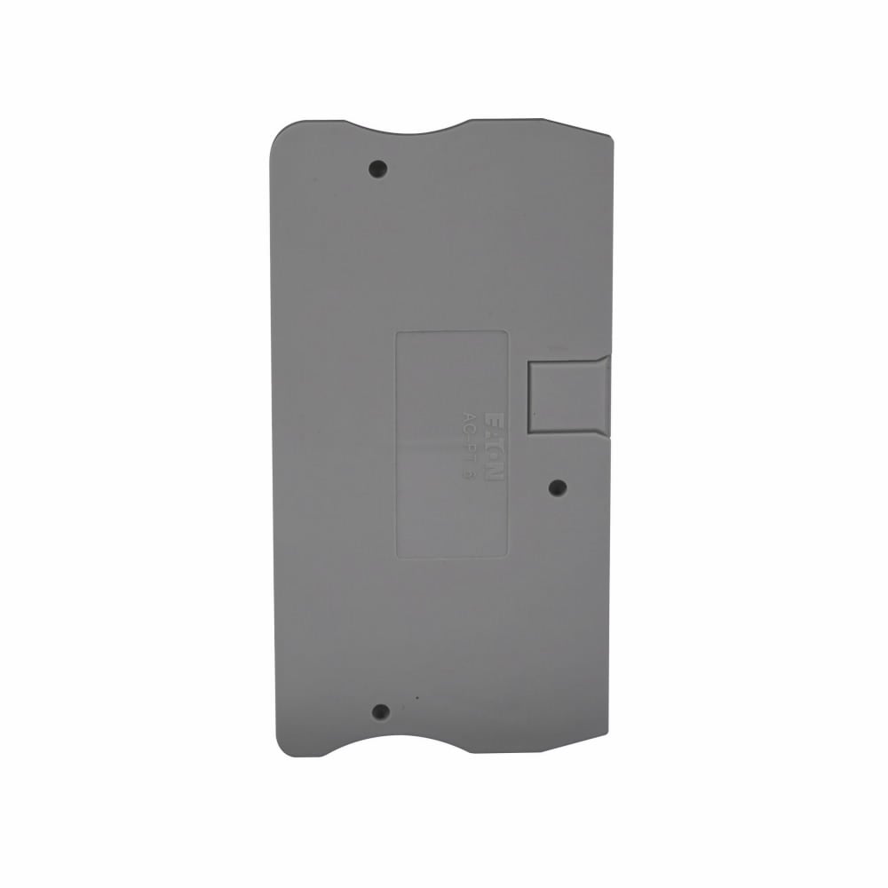 XBACPT6 End Cover, For Use With XB Series XBPT6/XBPT6PE Spring Cage Connection Single Level Through-Feed Terminal/Ground Block, Gray