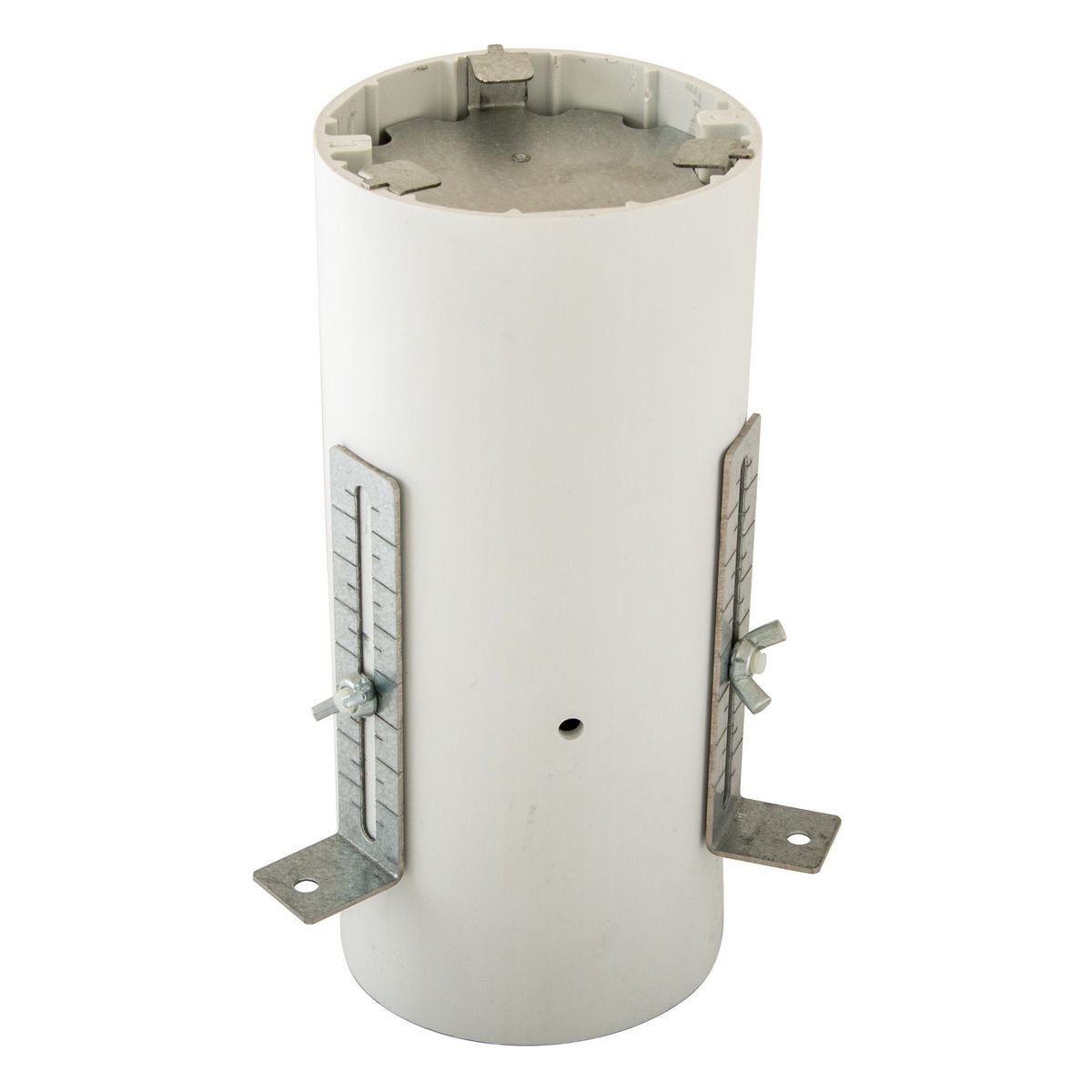 S1R4PPT SystemOne Recessed Standard Sized Pre-Pour Tube, For Use With Through Floor Delivery Systems, 4 in Core Hole, Through Top of Poke Through Cable Entry, PVC/Steel, White
