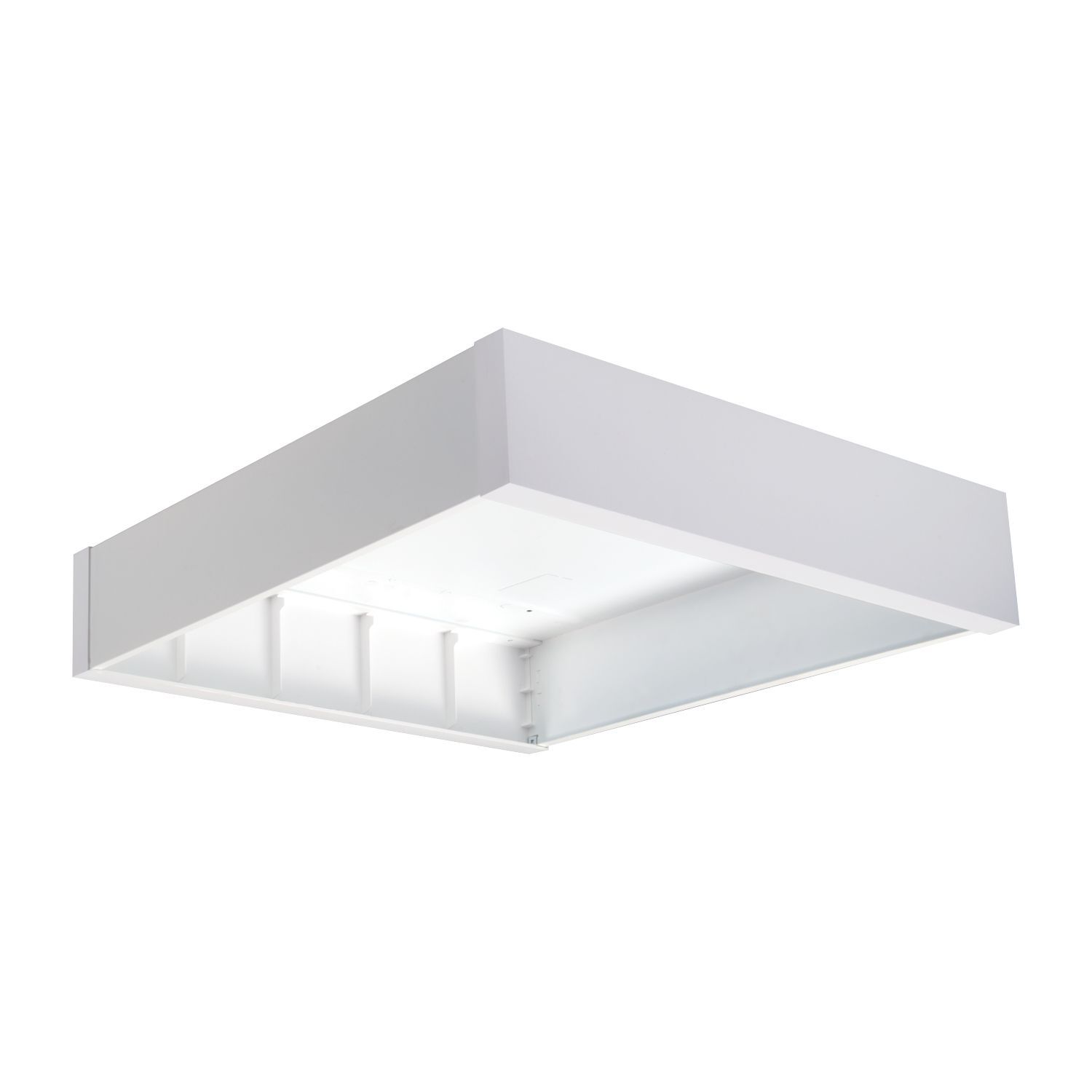 SK-22-WS Metalux Shallow Universal Commercial Surface Mounting Kit, For Use With 2 x 2 ft Metalux, Fail Safe, Corelite and Neo-Ray Product Line, Steel, White