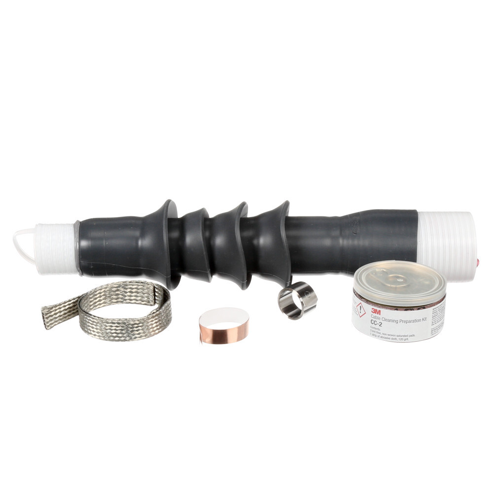 7000031602 QT-III 7690-S Cold Shrink Termination Kit, 1 Pieces, For Use With Single Core Tape Shield, UniShield and Wire Shield Power Cable, Silicone Rubber, Black