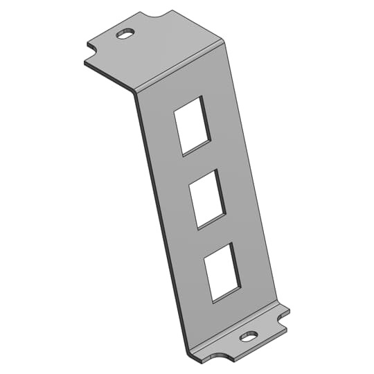 AFD-8-3RJ Steel City Data Panel, 4-17/64 in L, For Use With AFM-8 Series Access Floor Module, Steel