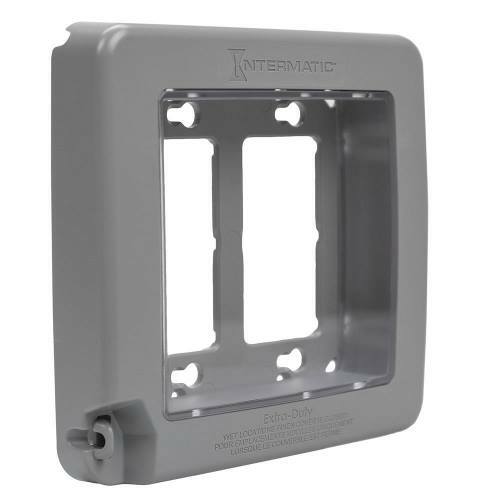WP7200G 16-Configuration Extra Duty Low Profile Weatherproof In-Use Cover, 5-1/2 in L x 5.6 in W x 1-1/2 in D, Receptacle Cover, Plastic