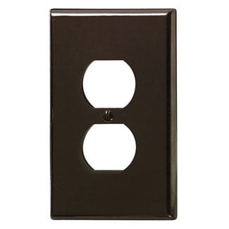 85103 Oversized Wall Plate, 1 Gangs, 3-1/2 in W x 5-1/4 in H, Thermoset, Brown