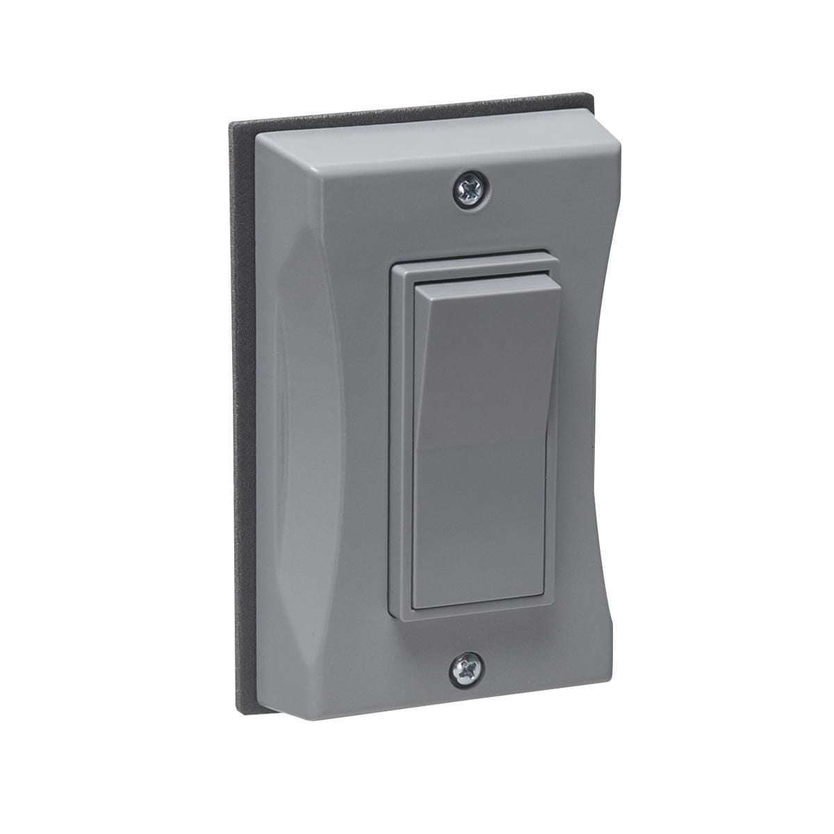 5123-0 1-Gang Non-Metallic Vertical Weatherproof Decorator Switch Cover, 1.505 in L x 4.82 in H, For Use With 1-Pole/3-Way Decorator Switch, Gray