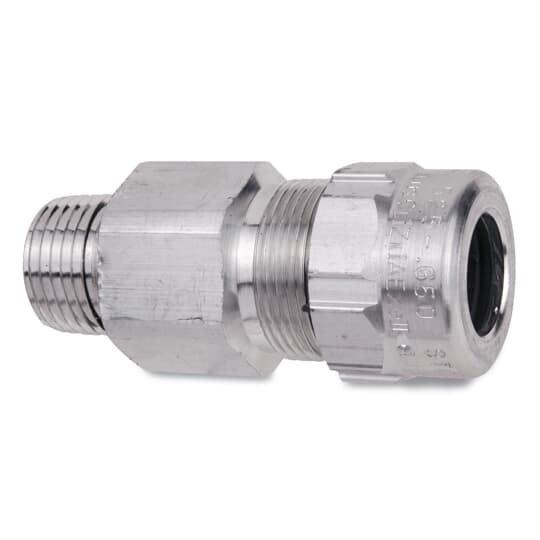ST200-475 T&B Star Teck Straight Teck Cable Fitting, 2 in Trade, 2.3 to 2.565 in Cable Openings, Aluminum