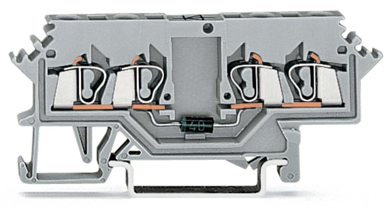 280-623/281-411 Operating Tool Component Terminal Block, 250 V, 0.5 A, 28 to 14 AWG Wire, 1 Poles, DIN Rail Mount