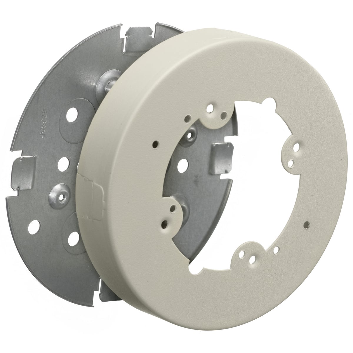 HBL5738AFIVA Combination Standard Fan Box, 5.7 in L x 5.7 in W x 1.2 in H, Rolled Steel, Ivory