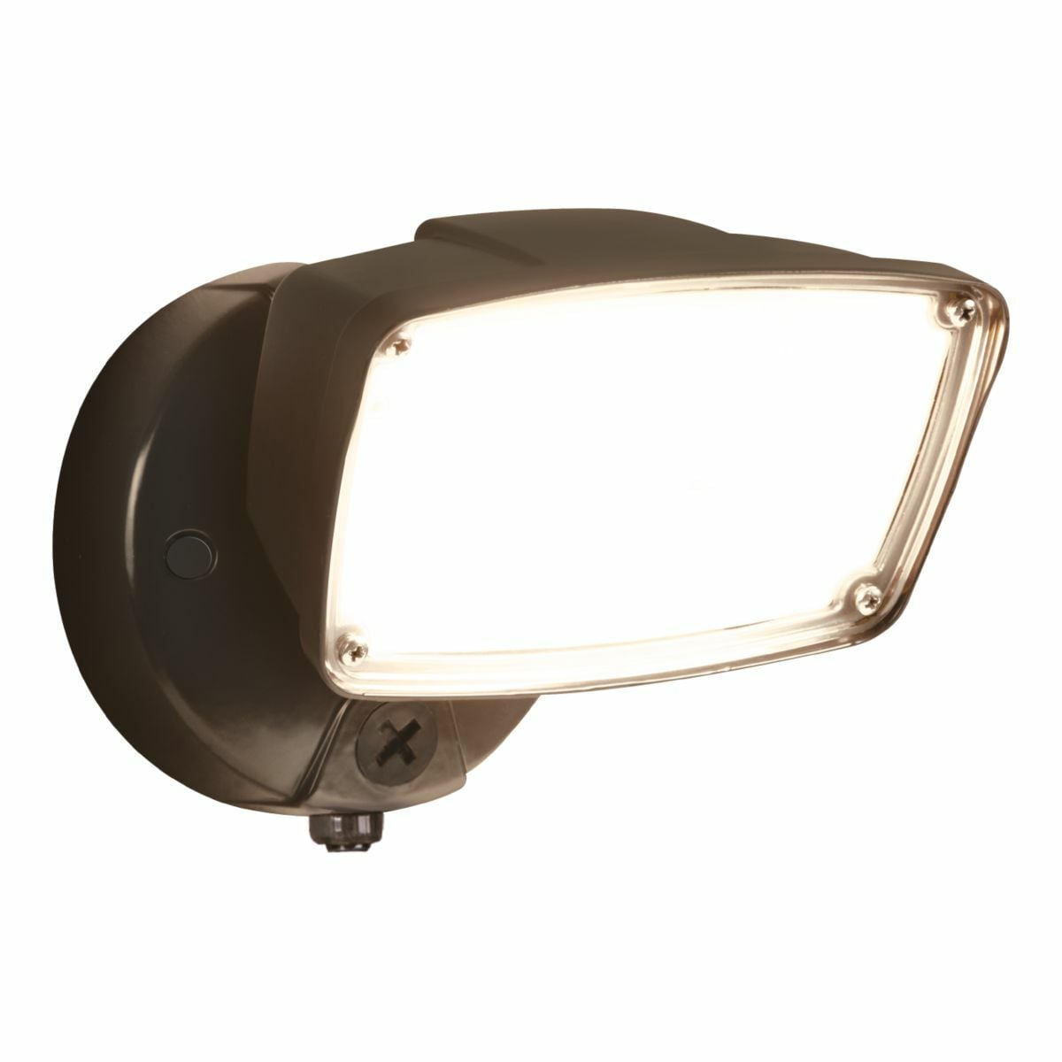 FSL303TIB Halo Large High-Output Single Head Floodlight With SeleCCTable 3 Colors Switch, (1) LED Lamp, 31.6 W Fixture, 120 V AC, Bronze Powder Coated Housing