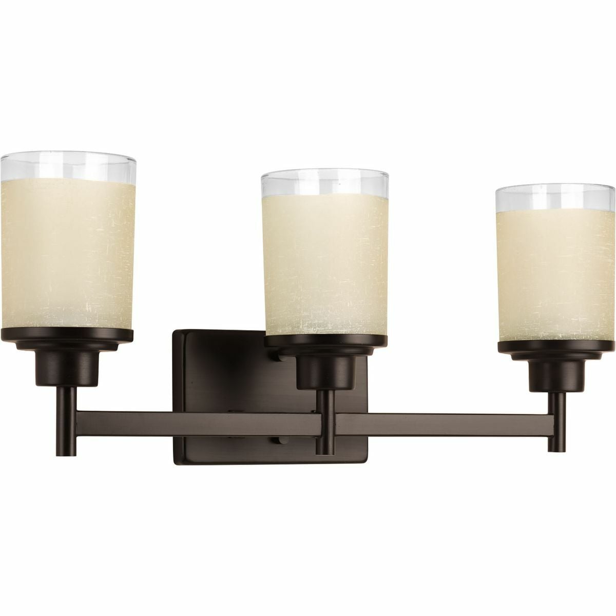 P2978-20 Alexa Farmhouse Transitional Mid-Century Modern Bath and Vanity Fixture, (3) Lamp, 120 V AC, Antique Bronze Painted Housing