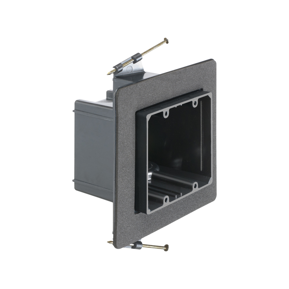 FN102F One-Box Non-Conductive Versatile Vapor Box, Plastic, 42 cu-in Capacity, 2 Gangs, 7.664 in H x 6.312 in W x 2.982 in D