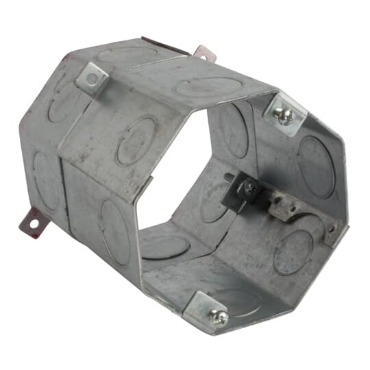 54581-1/2-3/4 Steel City Drawn Masonry Concrete Box, Steel, 58 cu-in Capacity, 1 Outlets, 8 Knockouts