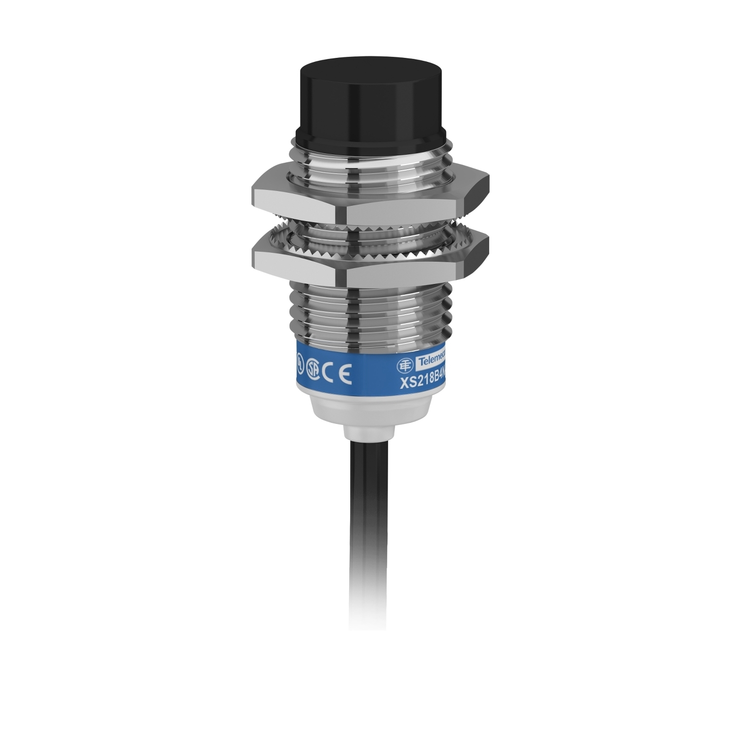 XS218B4PAL2 OsiSense XS Fixed Inductive Sensor, Proximity Sensor, PNP/Discrete Output, 1NO Contact, 12 to 24 V DC