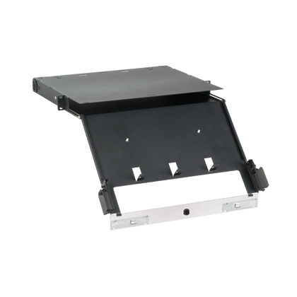 Opticom Rack Mount Fiber Enclosure, Black, 1 RU, 4 Ports