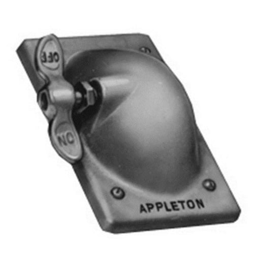 FSK-1V Rocker Device Box Cover With Stainless Steel Screws and Gasket, 4-9/16 in L x 2-13/16 in W, Tumbler/Toggle Switch Cover, Malleable Iron