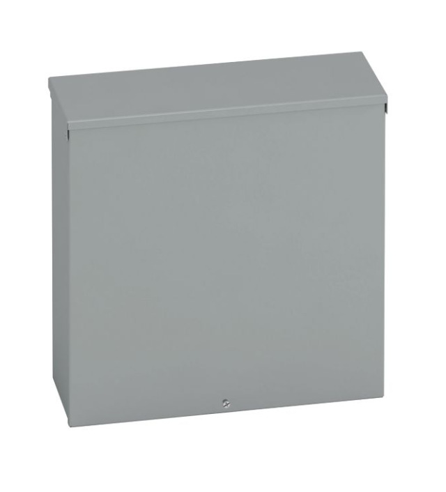 Type 3/3R junction boxes, 18" height, 4" length, 18" width, NEMA 3R, Screw cover, RTSC enclosure, Surface mounted, Medium single door, 9, Embossed thru holes, Carbon steel