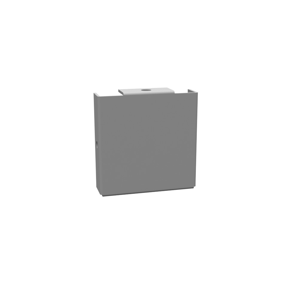 Wireway End Type 1 2x2 Screw Cover ANSI 61 Gray Steel No Knockouts