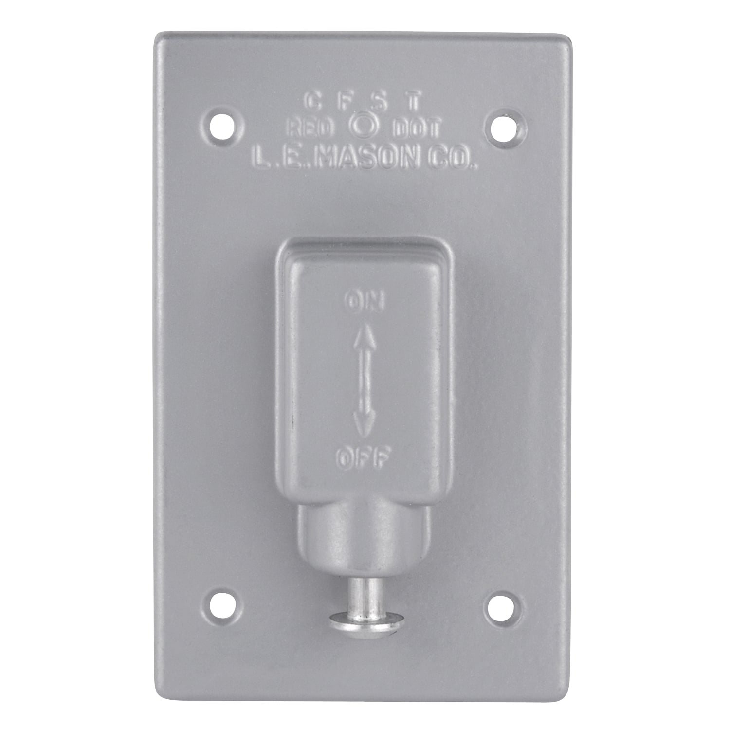 CFST T&B FS/FD Weatherproof Device Box Cover, 4-9/16 in L x 2-13/16 in W, Die Cast Aluminum