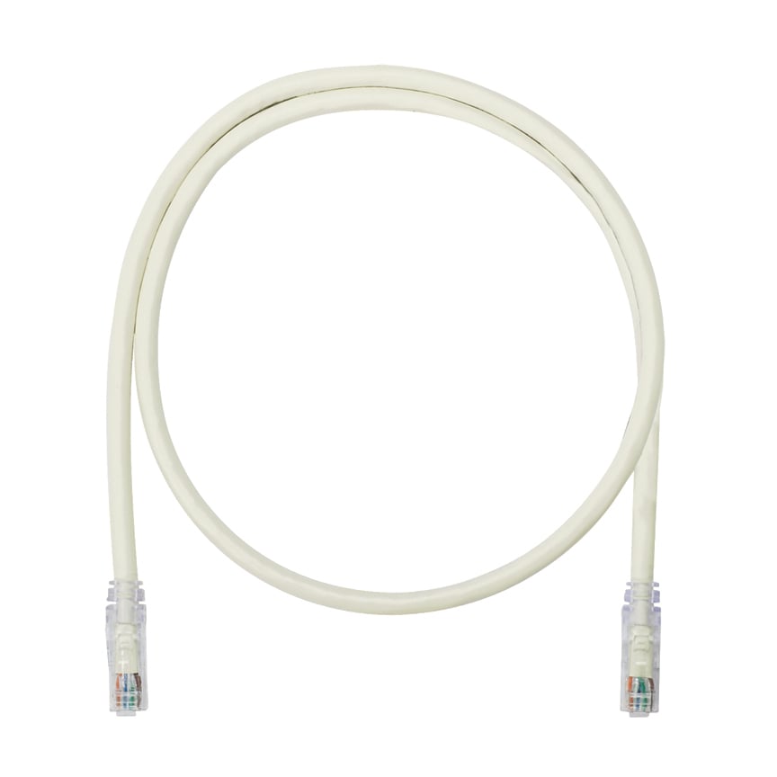 UTP6A7 PanNet TX6A 10Gig U/UTP Patch Cord, Cat 6a, 24 AWG Stranded Copper Conductor, RJ45 Modular Plug Connector, 7 ft L Cord