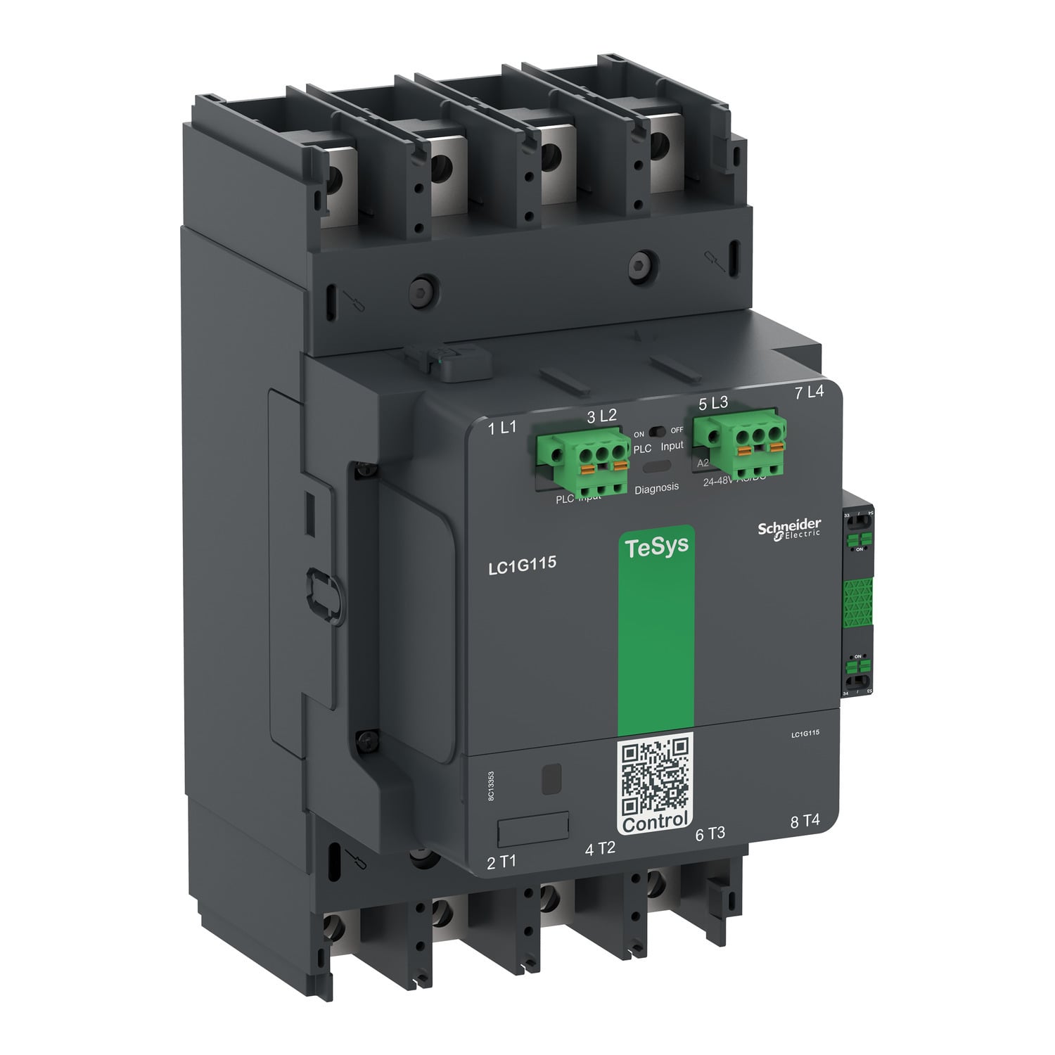 LC1G1854EHEA LC1G Contactor, 48 to 130 V AC/DC V Coil, 305 A, 4NO Contact, 4 Poles