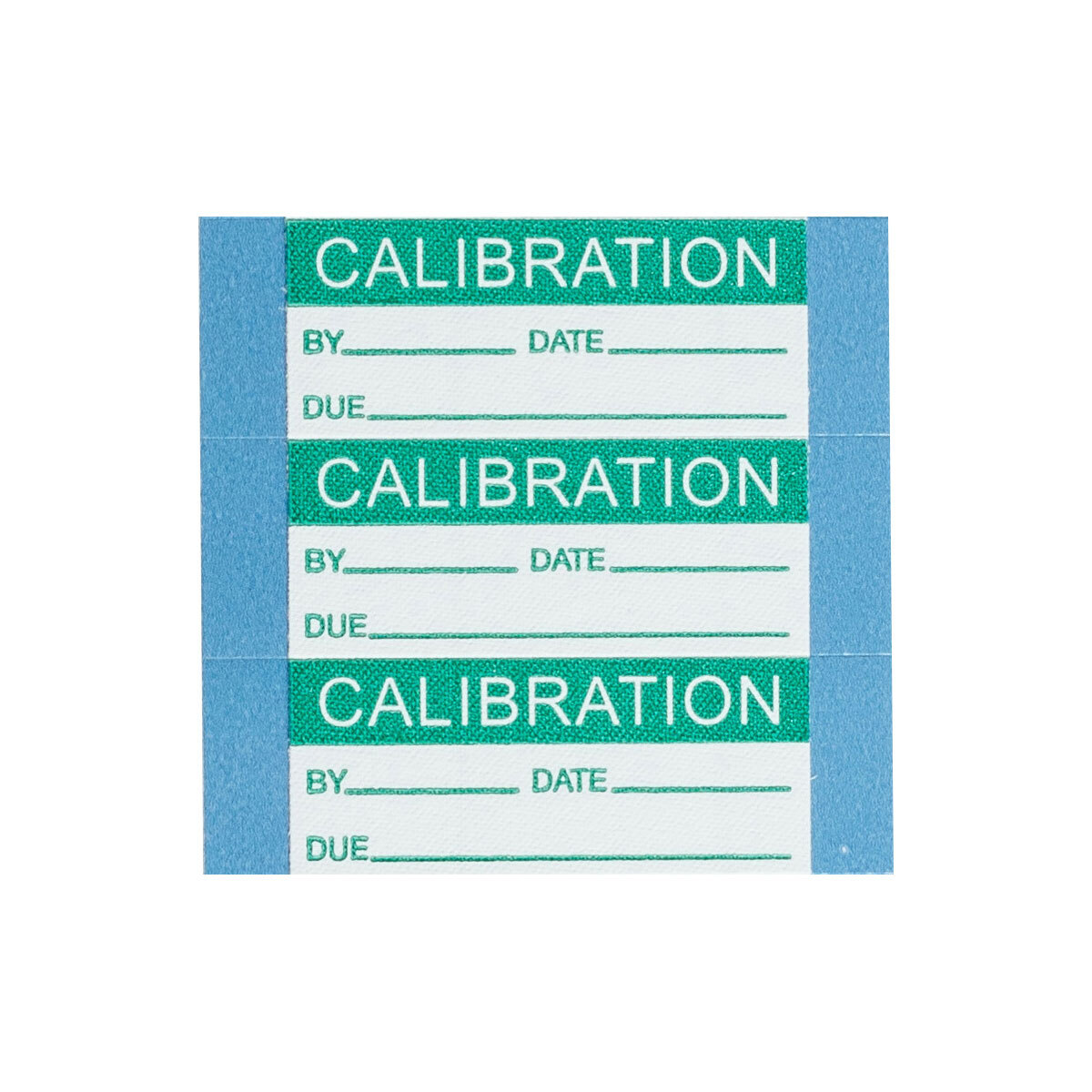 WO-10-PK Calibration Label, 5/8 in H x 1-1/2 in W, Green/White, Vinyl