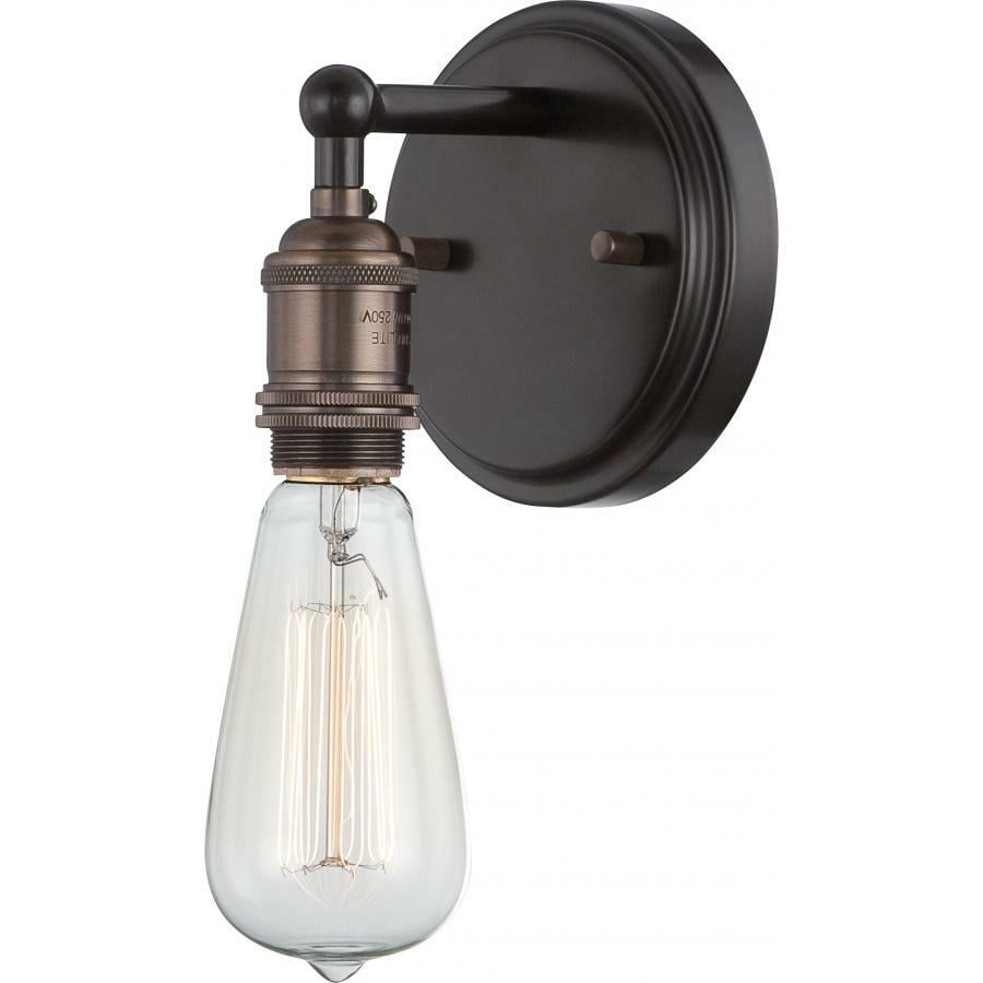 60-5515 Nuvo Vintage Transitional Light Sconce Fixture, (4) A19 Lamp, 120 V AC, Rustic Bronze Housing