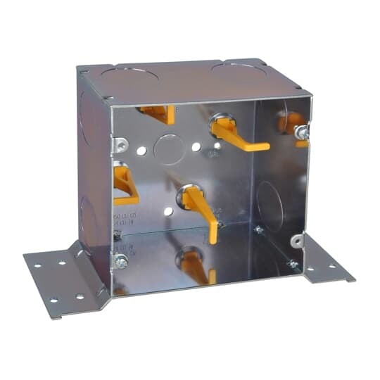 82181T-1-CV Steel City Square Telecommunication Box, Steel, 64 cu-in Capacity, (1) Outlets, (6) Knockouts, 5 in H x 5 in W x 2-7/8 in D