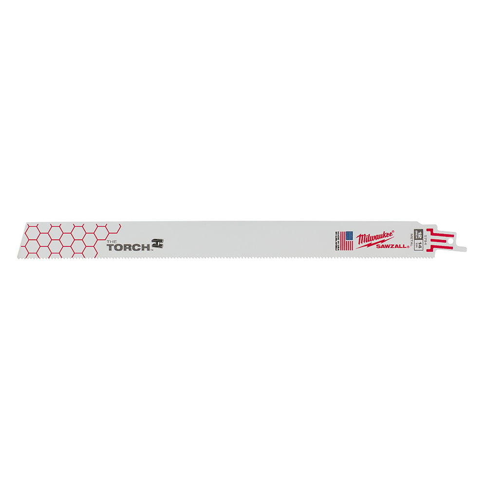 48-01-2794 Sawzall Reciprocating Saw Blade, 12 in L x 1 in W, 14 TPI, Bi-Metal Body, Universal/Toothed Edge Tang
